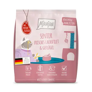 MjAMjAM Knusprige Mahlzeiten Senior, łosoś i drób - 300 g