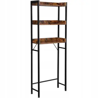 Szafka łazienkowa 63 × 25 × 165 cm 3 PÓŁKI industrialny rustykalny BRĄZ