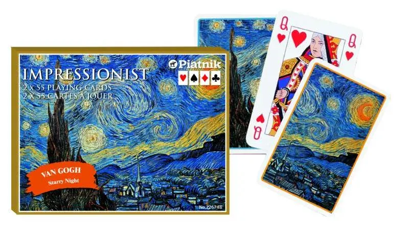 Van Gogh - Gwiaździsta Noc, karty, Piatnik, 2 talie