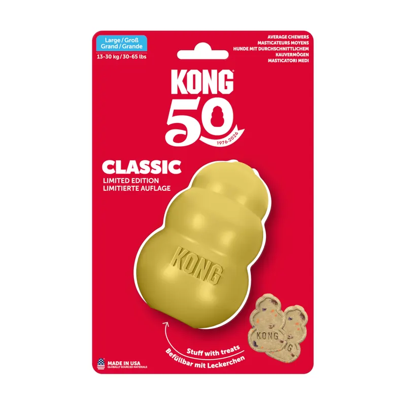KONG Classic Gold - Rozmiar L: ok. Ø 7, x wys. 10 cm