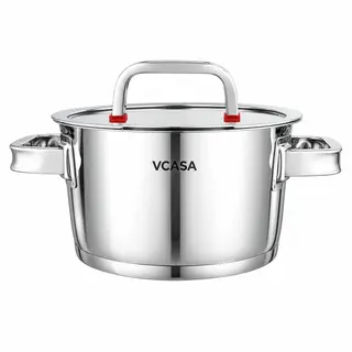 Garnek Vcasa Sierra 18Cm 2,2L Stal 304 Indukcja Pokrywka Odcedzania Cedzak