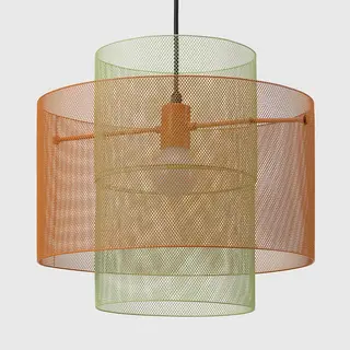 Ozdoby i akcesoria choinkowe / SOLVINDEN lampa sufitowa, siatka pomarańczowy/jasnozielony, 37 cm