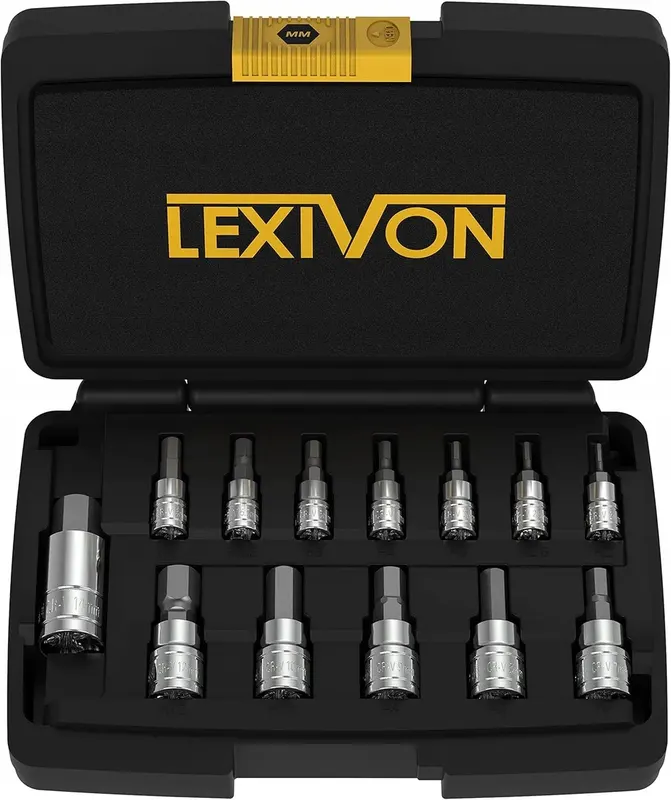 ZESTAW KLUCZY NASADOWYCH HEX 13-CZĘŚCIOWY 2-14MM STAL S2
