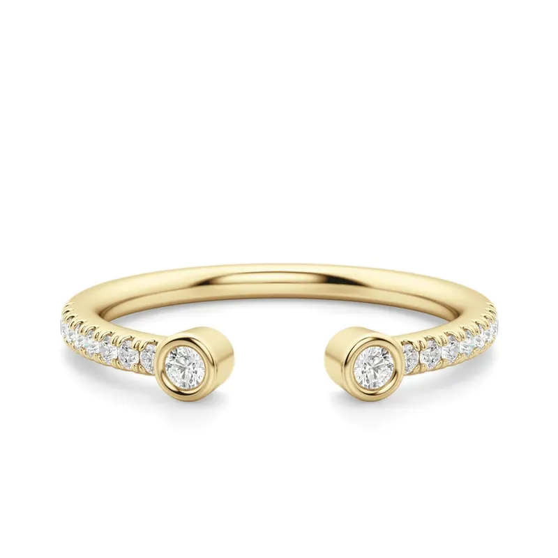 Obrączka Ślubna Quest Accented Laboratoryjny Diament 585 Żółte Złoto (14K)