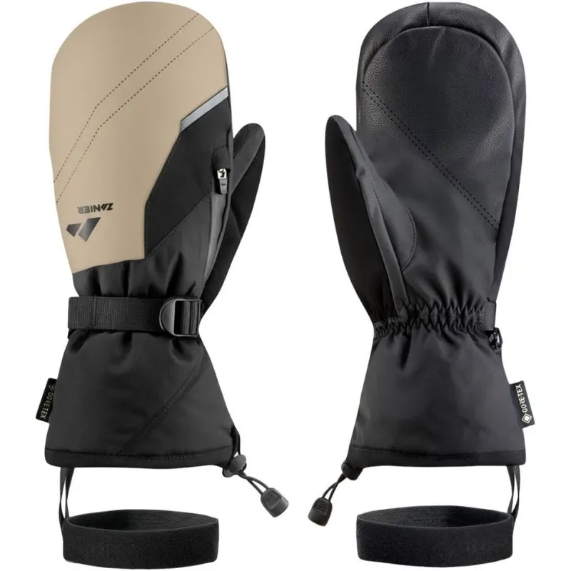 Zanier Ride GTX, rękawice narciarskie, czarne/beżowe
