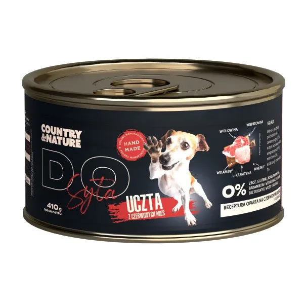 COUNTRY&NATURE Do syta Uczta z czerwonych mięs - mokra karma dla psa - 410g