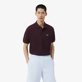 Lacoste Koszulka Polo L.12.12 Classic Fit Bordowa Męskie Bordowy
