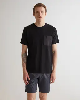 Gant T-Shirt Męski Okrągły Kołnierzyk Regular Fit Czarny