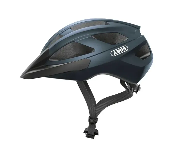 KASK ROWEROWY Z DASZKIEM ABUS MACATOR MIDNIGHT BLUE REGULOWANY