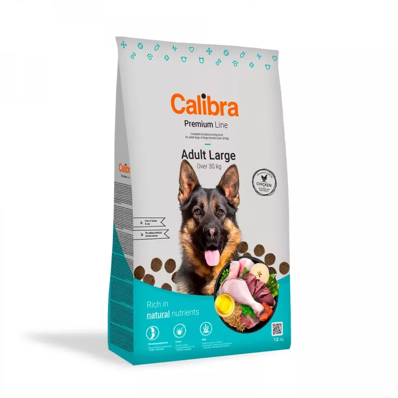CALIBRA Dog Premium Adult Large kurczak - sucha karma dla psa - 12 kg