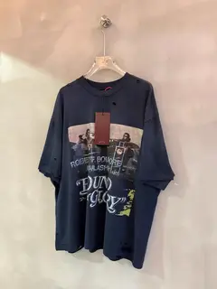 26ss Paly Old Movie Printed Women Men T shirts tees Ripped Men Oversized Hiphop Cotton Top Summer Style