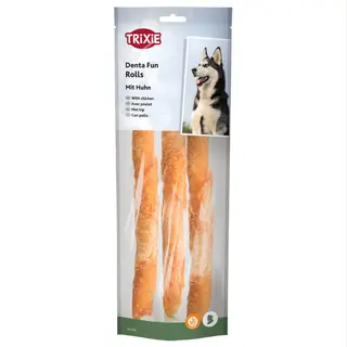Trixie Denta Fun Rolls z kurczakiem - 3 szt., ok. 28 cm