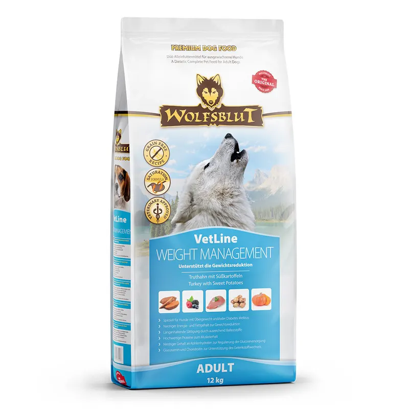 WOLFSBLUT VetLine Weight Management Indyk Mono - sucha karma dla psa - 12kg