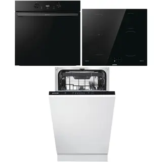 Zestaw AGD do zabudowy Gorenje Piekarnik elektryczny z funkcją pary BOS6737E05DBG + Płyta indukcyjna GI621FMC + Zmywarka Black Line GV520E11