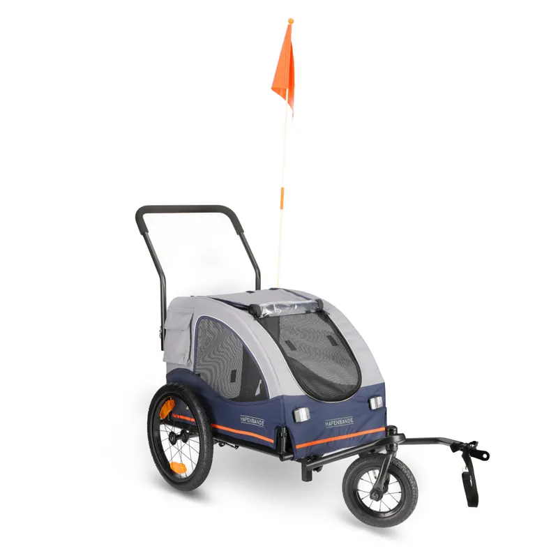 HAFENBANDE Przyczepka rowerowa Cabby M z dwoma sprzęgami - Dł. x szer. x wys.: 125 x 67 x 105 cm / do 25 kg