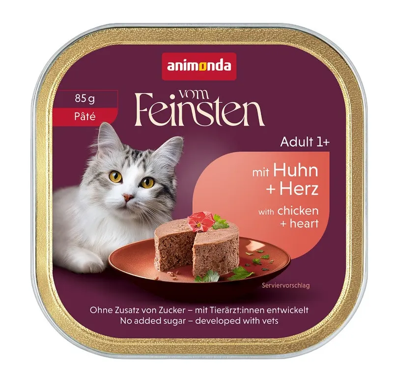 ANIMONDA Vom Feinsten Adult Pâté Kurczak i serca - mokra karma dla kota - 85g