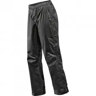 Vaude Men's Fluid Full-zip Pants II S/S, spodnie przeciwdeszczowe, męskie, czarne