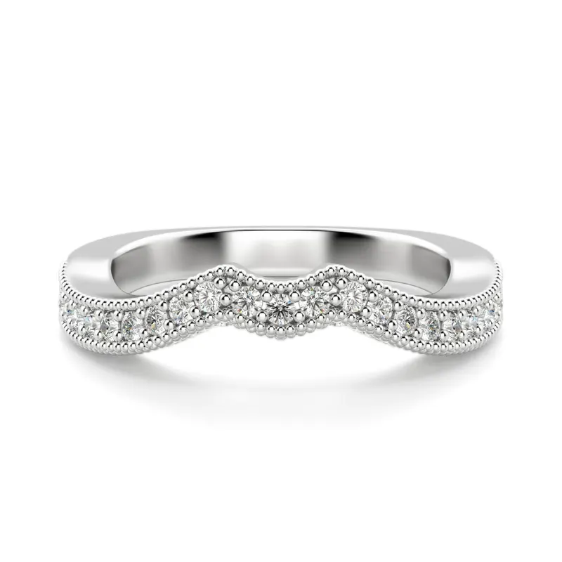 Obrączka Ślubna Briar Rose Naturalny Diament 585 Białe Złoto (14K)