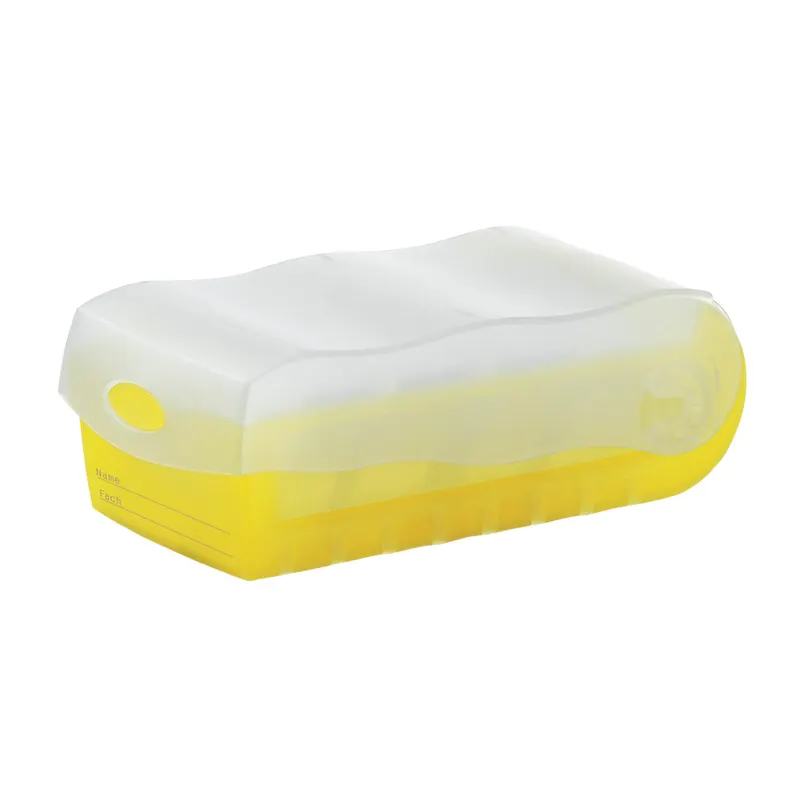 MEMOBOX CROCO - żółte pudełko do nauki z fiszek