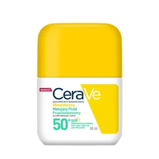 CeraVe Fluide Invisible Toucher Sec Matujący Fluid do Skóry Tłustej i Mieszanej z Filtrem SPF50+ 50ml