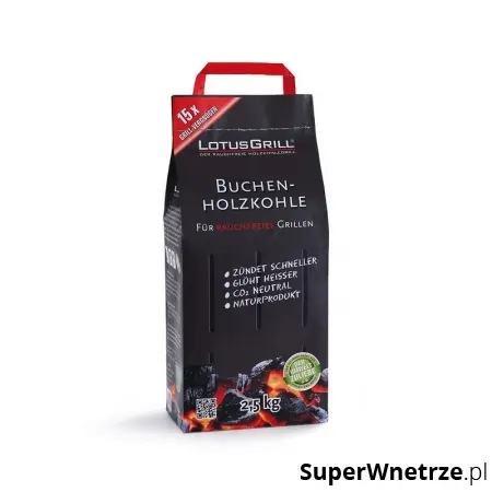 Węgiel drzewny 2,5kg LotusGrill czarny