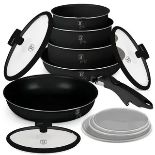 Zestaw garnków 12el. z odpinaną rączką BerlingerHaus Matte Black Collection BH-8248