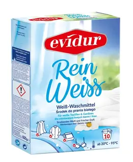 Niemiecki PROSZEK Dalli EVIDUR prania białego FIRAN bielizny 600g DE 10Prań
