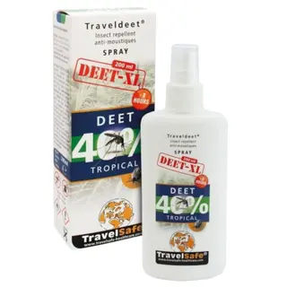 TravelSafe TravelDEET Spray 40%, XL, 200 ml.