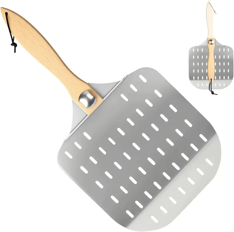 ŁOPATKA DO PIZZY PERFOROWANA 30X60 CM ALUMINIOWA SKŁADANA