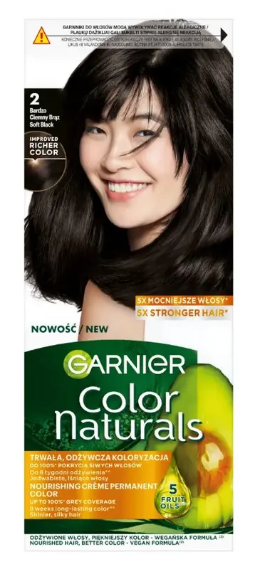 Garnier Color Naturals Farba do Włosów 2.0 Bardzo Ciemny Brąz