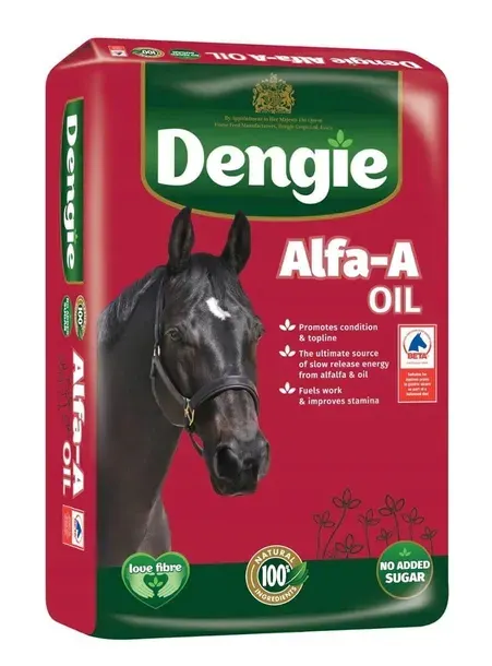 Sieczka dla koni DENGIE Alfa-A Oil z olejem rzepakowym 20kg
