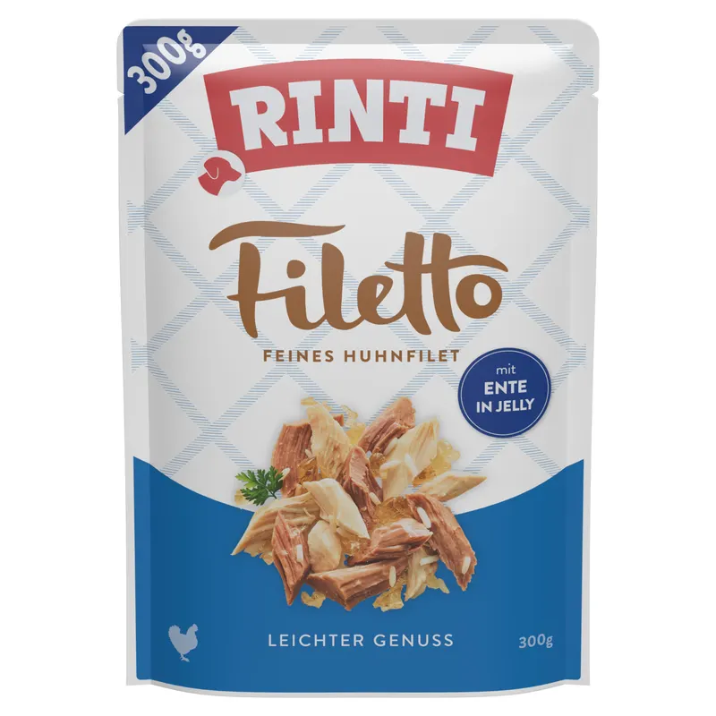 Korzystny pakiet Rinti Filetto w galarecie, 24 x 300 g - Kurczak i kaczka