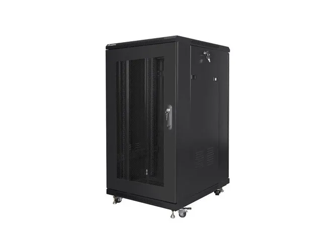 Lanberg Szafa stojąca 19 cali 22U 600x800 drzwi perforowane, czarna