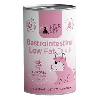 PAKA ZWIERZAKA Pepe Vet Gastrointestinal Low fat Mono Duck - mokra karma dla psa - 400g