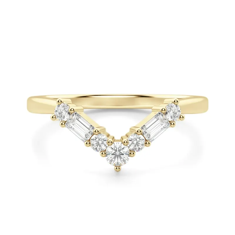 Obrączka Ślubna Nesting Laboratoryjny Diament 585 Żółte Złoto (14K)