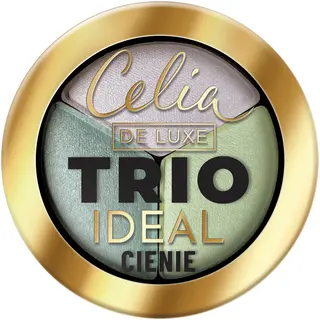 Celia Trio Ideal satynowe cienie do powiek 302, trio w odcieniach zieleni do zielonych i brązowych oczu, efekt satynowy i wysokie krycie 4 g