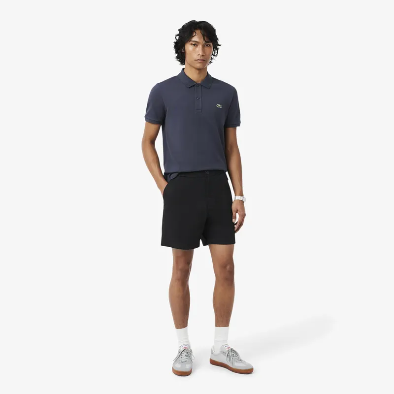 Lacoste Szorty Z Bawełny Stretch Regular Fit Męskie Brązowy