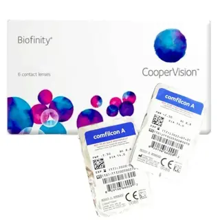 Soczewki miesięczne CooperVision Biofinity 6 sztuk BC: 8.6 Moc: -2,75