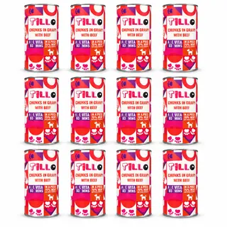 TILLO Kawałki w sosie Wołowina - mokra karma dla psa - 12x1250g