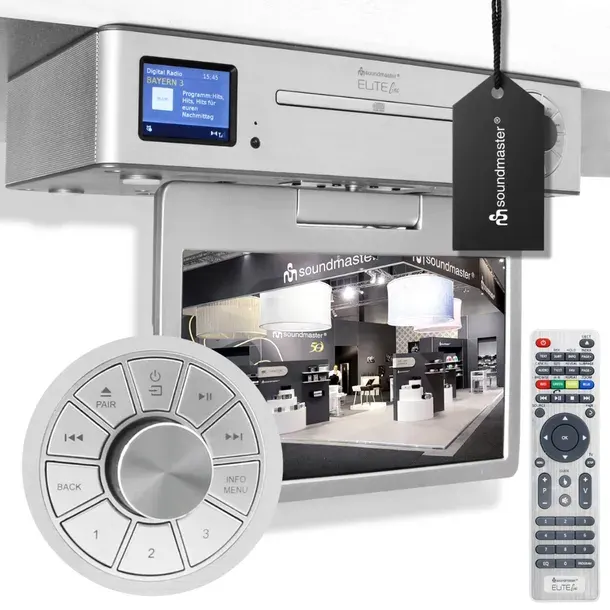 RADIO KUCHENNE CD SOUNDMASTER PODSZAFKOWE EKRAN LCD DAB+/FM BLUETOOTH USB