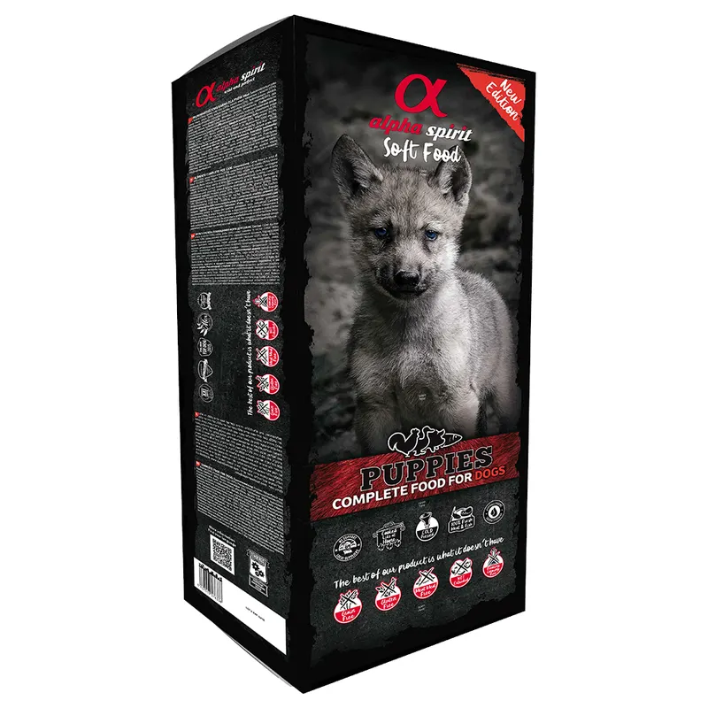 Alpha Spirit Semi-Moist Complete Puppies, półwilgotna karma dla psa - 9 kg