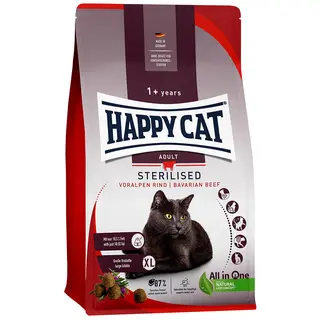 Happy Cat Supreme Sterilised, wołowina alpejska - 1,3 kg