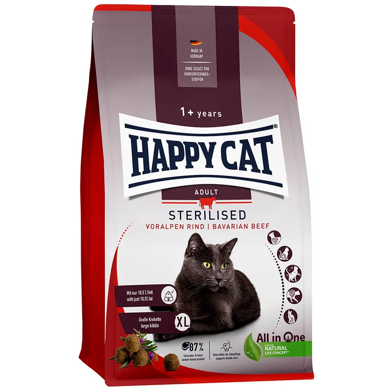 Happy Cat Supreme Sterilised, wołowina alpejska - 1,3 kg