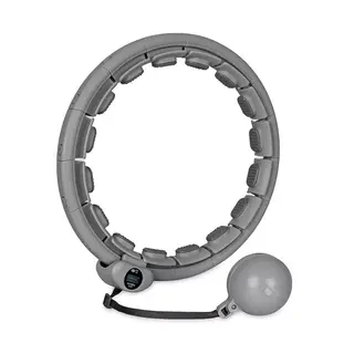 Hula hop z licznikiem, wypustkami i obciążnikiem Sapphire SG-067 - szare