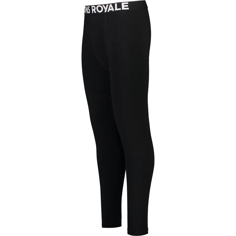 Mons Royale Cascade Merino Base Layer, legginsy termoaktywne, męskie, czarne