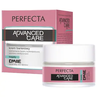 Perfecta Advanced Care bogaty krem barierowy do twarzy z 21% lipidów, ceramidami, DMAE, skwalanem i glutationem 50 ml
