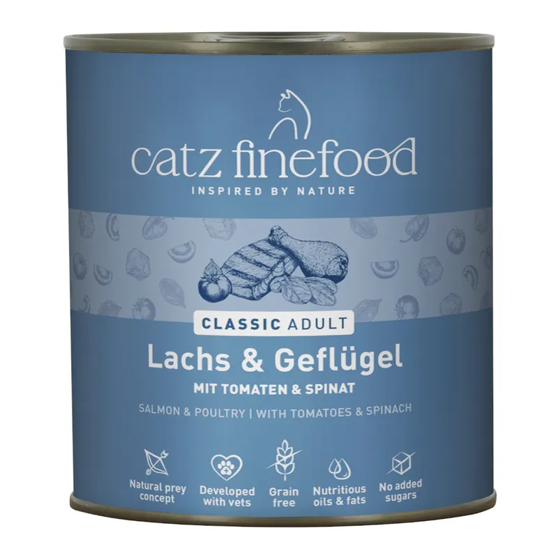 catz finefood w puszkach, 6 x 800 g - Łosoś i drób