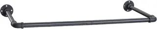 Wieszak na ubrania 120 cm czarny mat stal nierdzewna minimalistyczny
