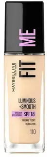 Podkład Rozświetlający Z Wit.E Spf18 Maybelline Fit Me Luminous Smooth 110