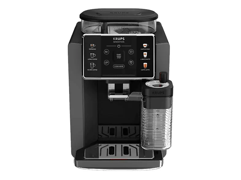 Ekspres KRUPS Sensation Milk EA912HF0 Moc 1450W Ciśnienie 15 bar Szaro-czarny